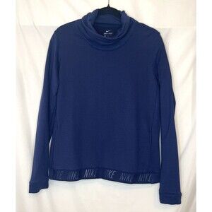 Nike Dri-Fit Women’s Medium Sweatshirt Funnel Cowl Neck Blue